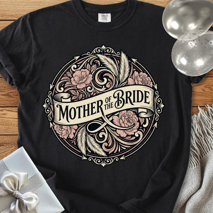 Mother of the Bride - Premium Ornate Peony Wedding T-Shirt