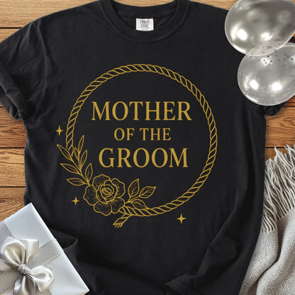 Mother of the Groom -  Premium Floral Wreath Bridal Party T-Shirt