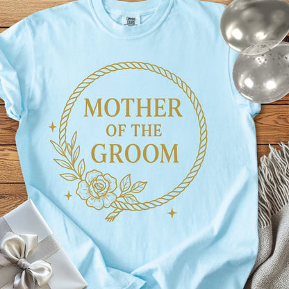 Mother of the Groom -  Premium Floral Wreath Bridal Party T-Shirt