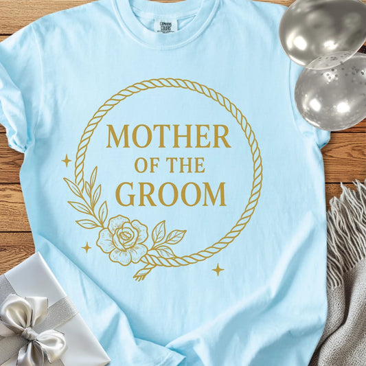 Mother of the Groom -  Premium Floral Wreath Bridal Party T-Shirt