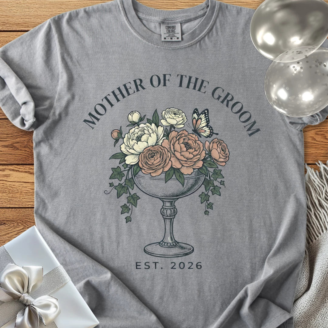 Mother of the Groom, Est. 2026 - Premium Wedding T-Shirt