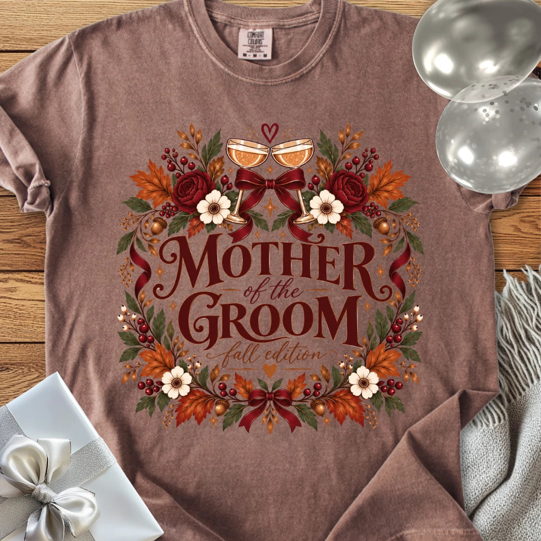 Mother of the Groom, Fall Edition - Premium Wedding T-Shirt