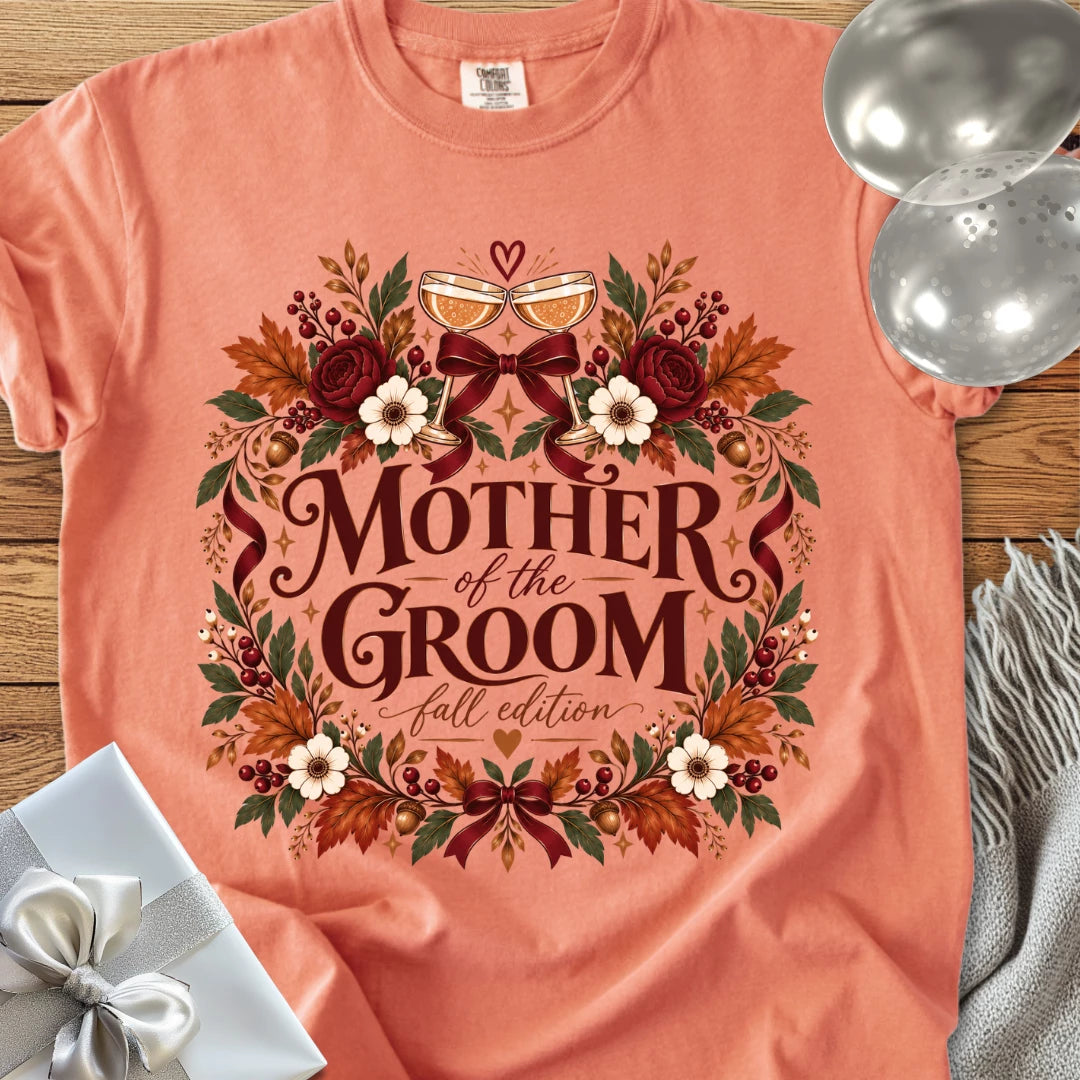 Mother of the Groom, Fall Edition - Premium Wedding T-Shirt