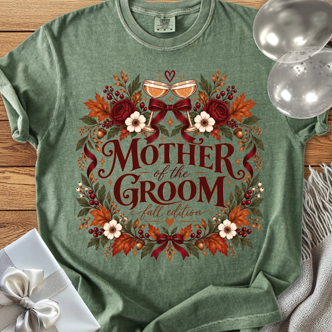 Mother of the Groom, Fall Edition - Premium Wedding T-Shirt