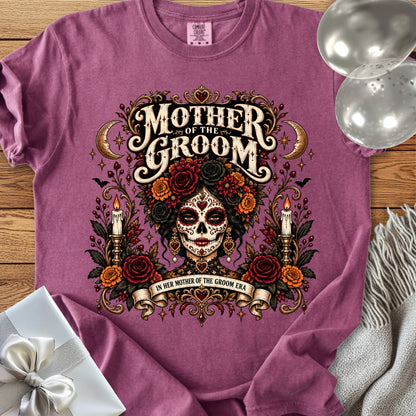 Mother of the Groom, In Her Mother of the Groom Era - Premium Halloween Wedding T-Shirt