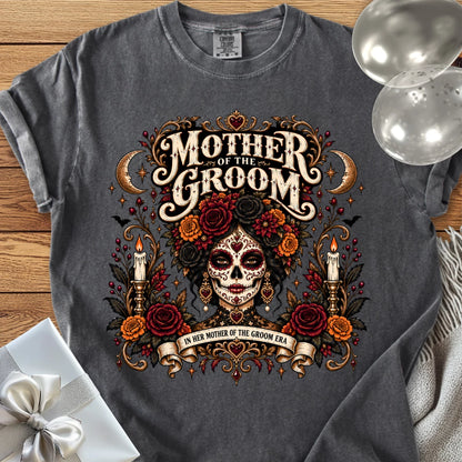 Mother of the Groom, In Her Mother of the Groom Era - Premium Halloween Wedding T-Shirt