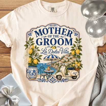 Mother of the Groom, 'La Dolce Vita' - Premium Bridal Party T-Shirt