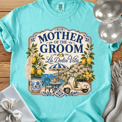 Mother of the Groom, 'La Dolce Vita' - Premium Bridal Party T-Shirt