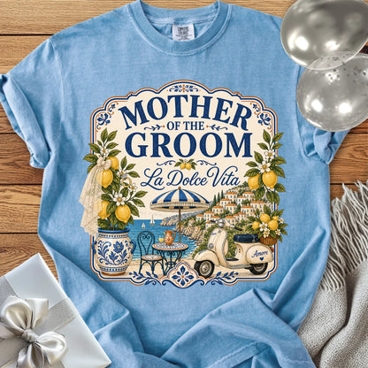 Mother of the Groom, 'La Dolce Vita' - Premium Bridal Party T-Shirt