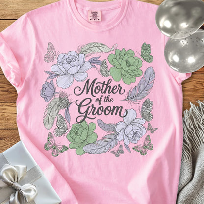 Mother of the Groom - Premium Floral Wedding T-Shirt