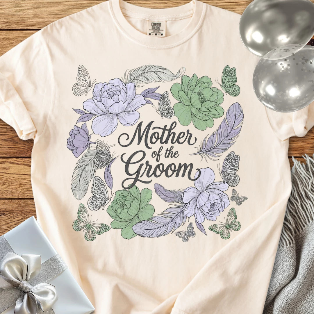 Mother of the Groom - Premium Floral Wedding T-Shirt