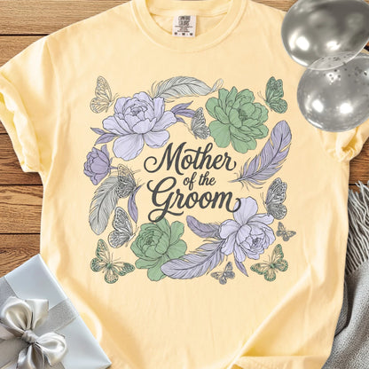 Mother of the Groom - Premium Floral Wedding T-Shirt