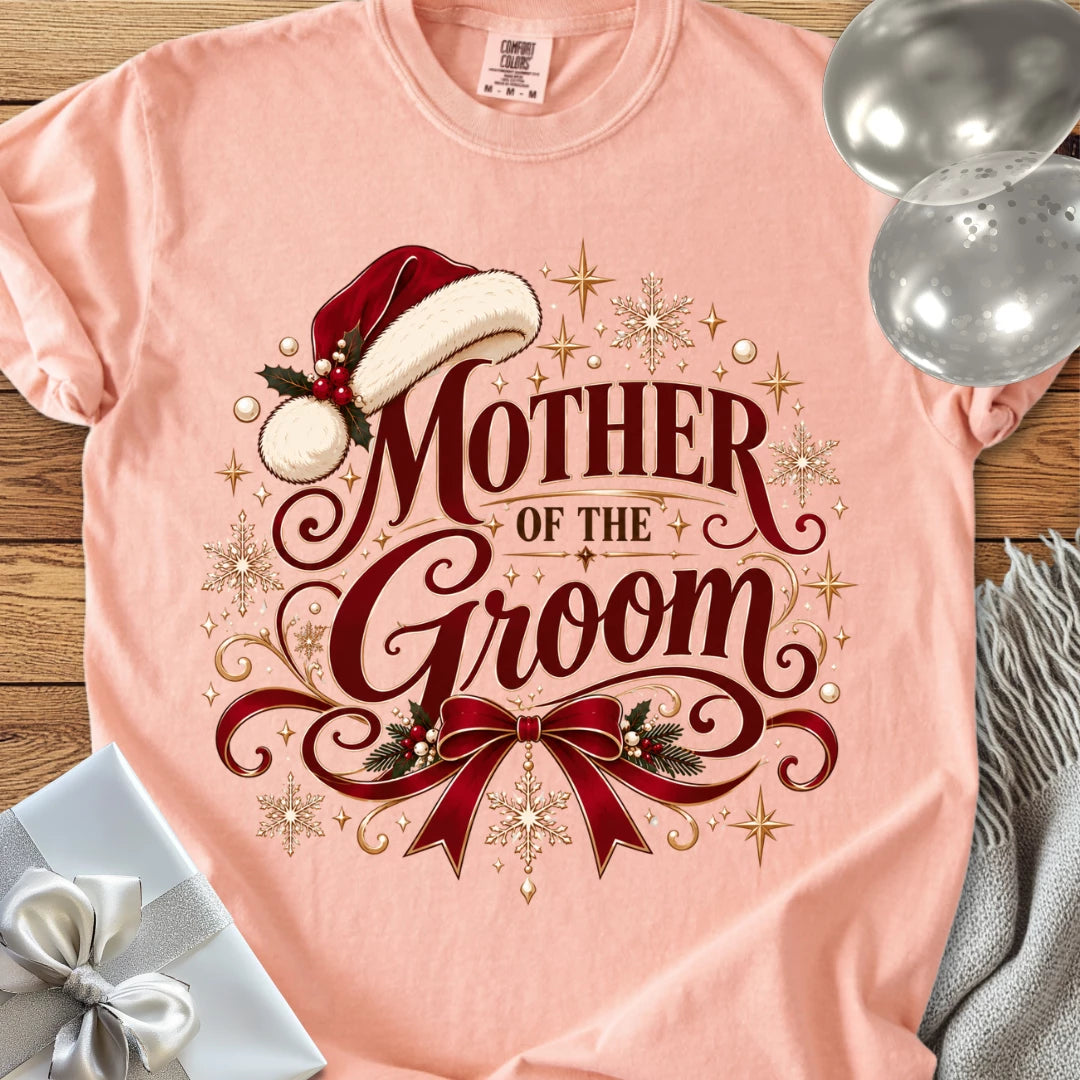Mother of the Groom - Premium Christmas Wedding T-Shirt