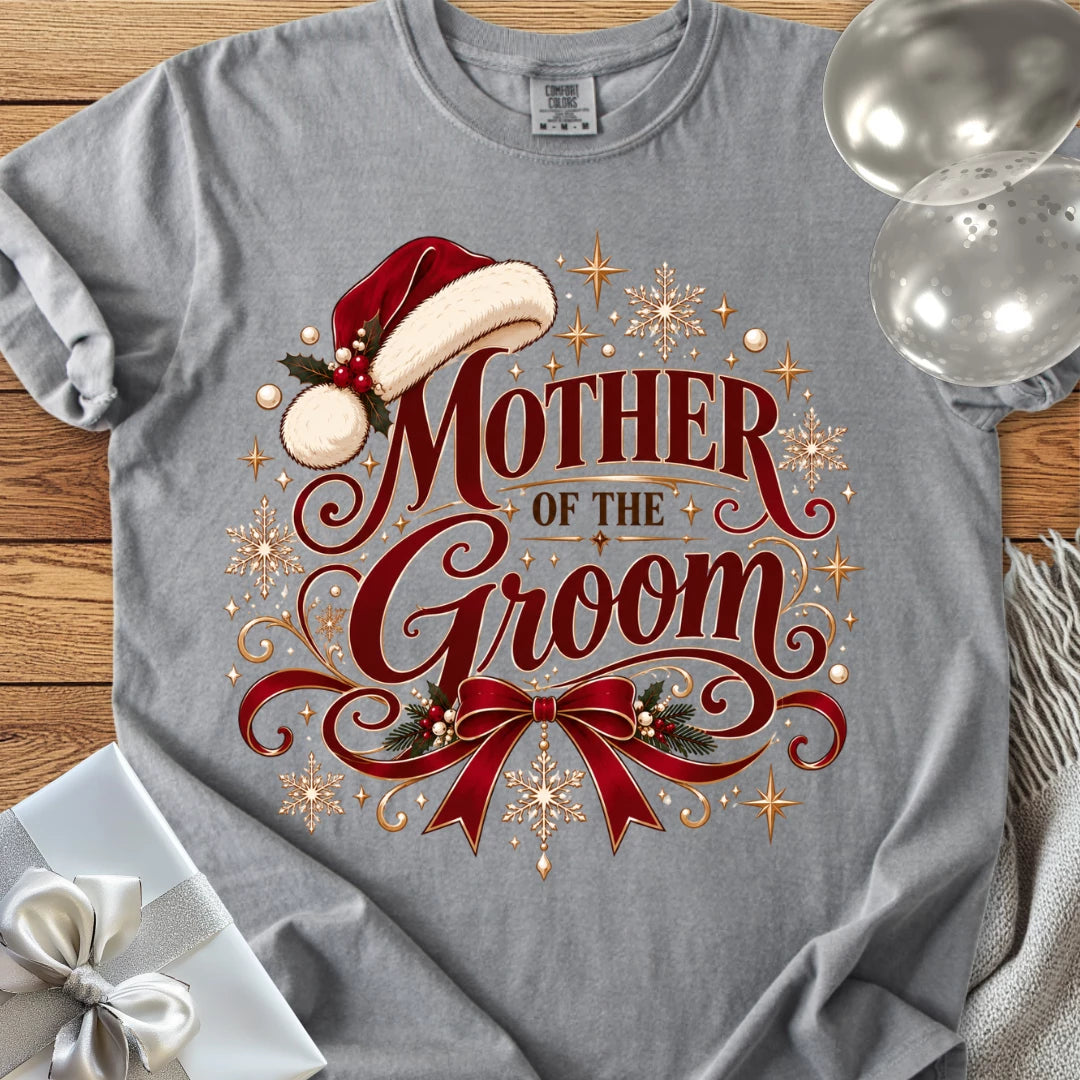 Mother of the Groom - Premium Christmas Wedding T-Shirt