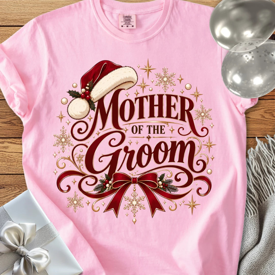 Mother of the Groom - Premium Christmas Wedding T-Shirt