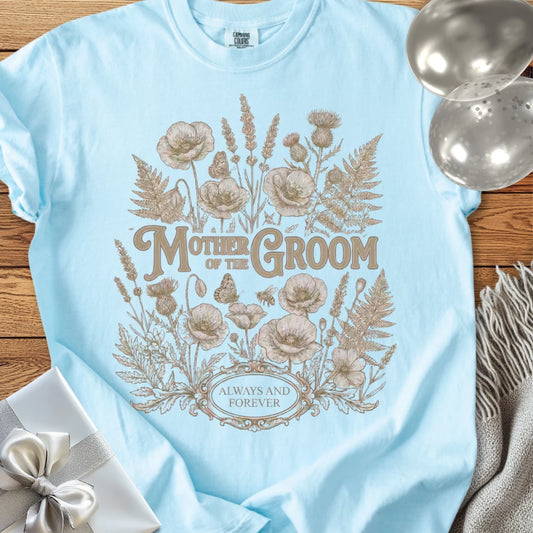 Mother of the Groom - Premium Wildflower Wedding T-Shirt