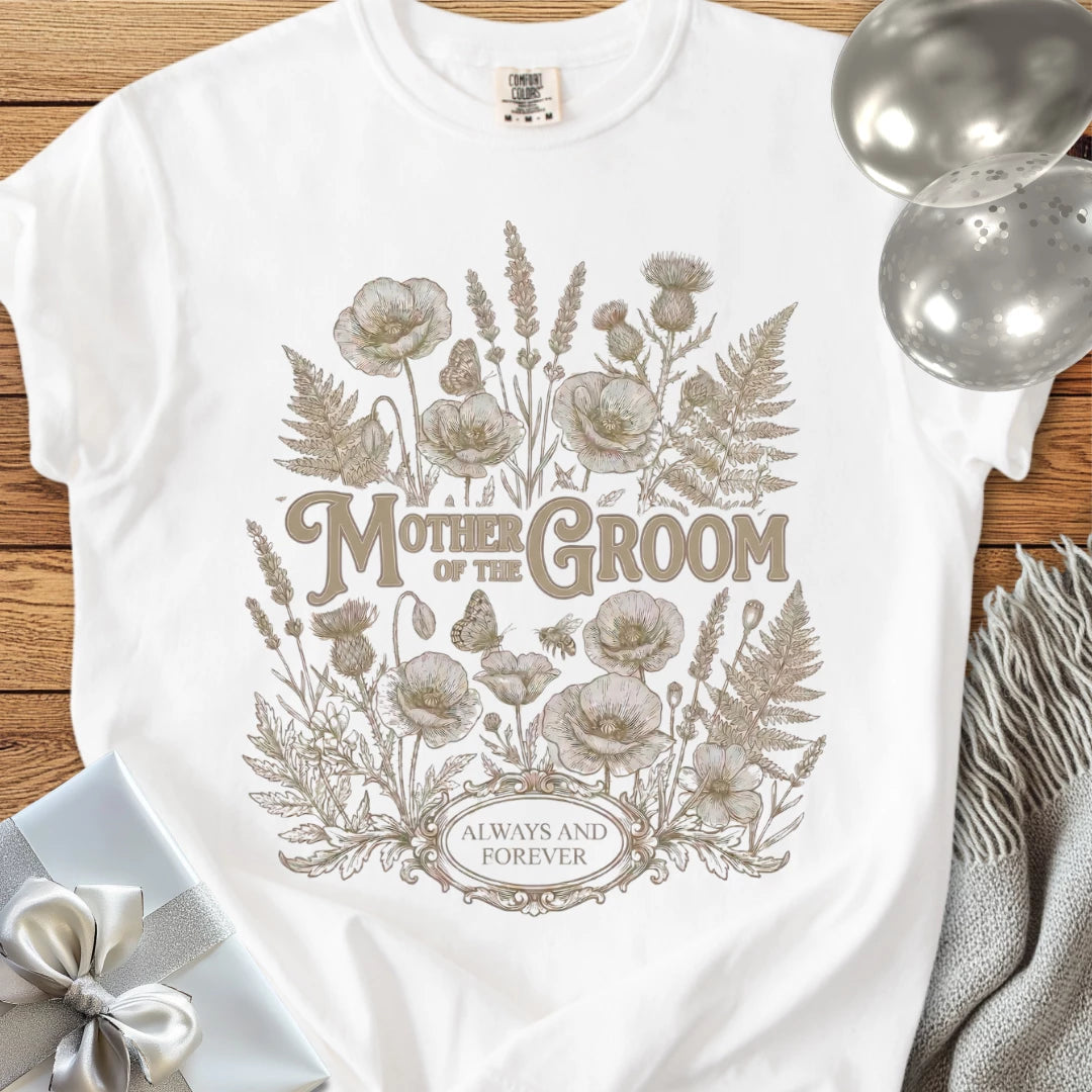 Mother of the Groom - Premium Wildflower Wedding T-Shirt