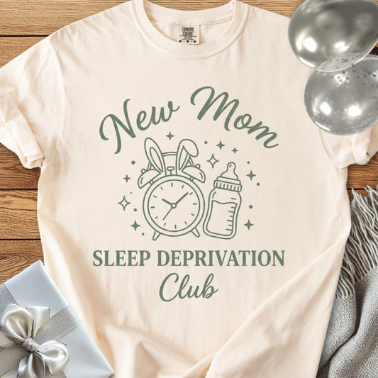 New Mom Sleep Deprivation Club - Premium New Baby T-Shirt