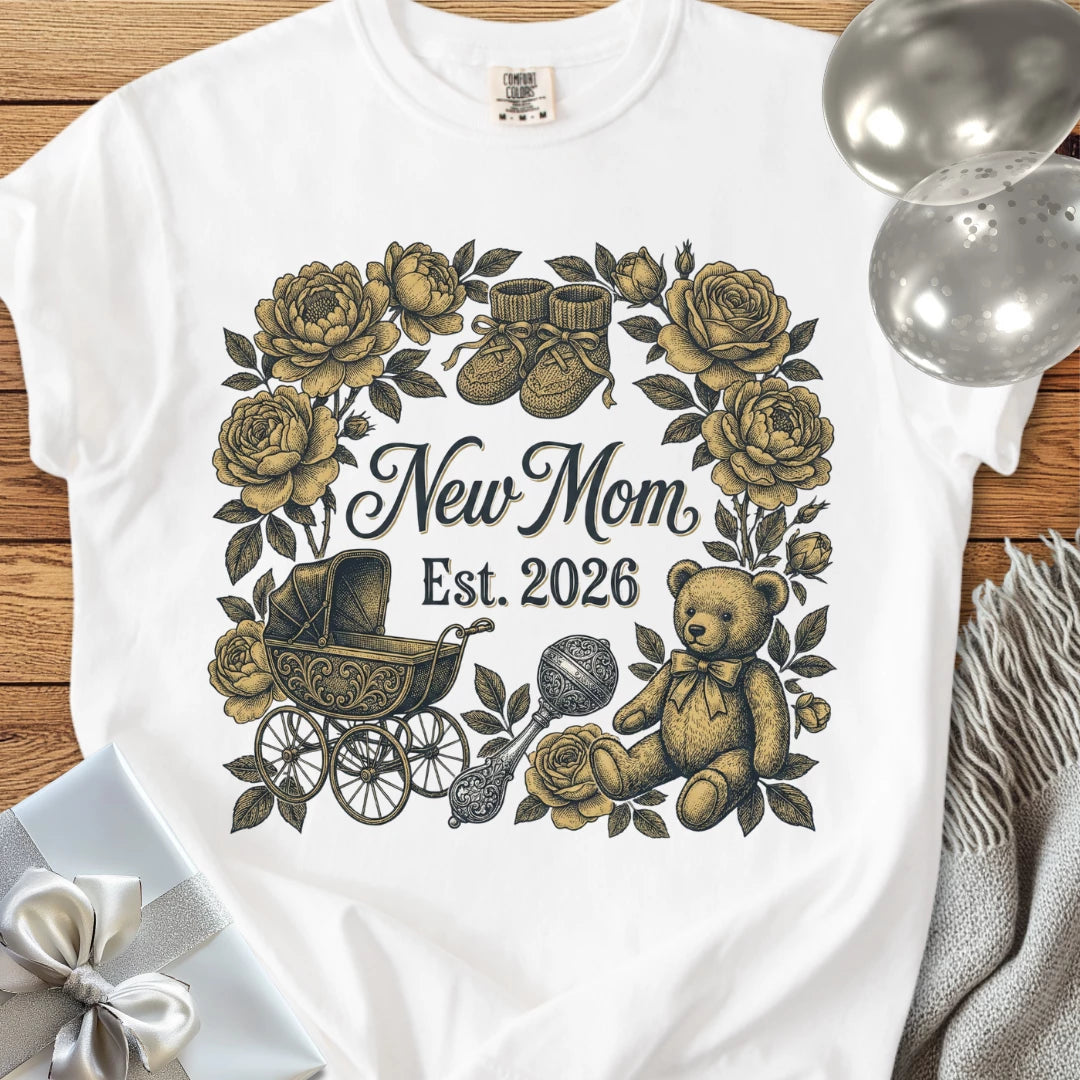 New Mom, Est. 2026 - Premium New Baby T-Shirt