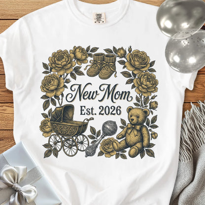New Mom, Est. 2026 - Premium New Baby T-Shirt