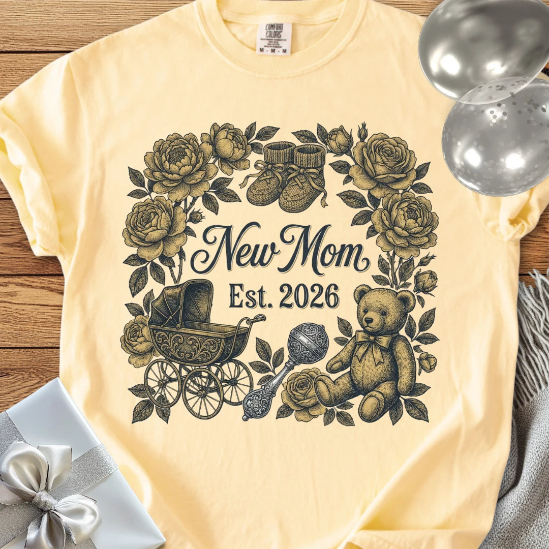 New Mom, Est. 2026 - Premium New Baby T-Shirt