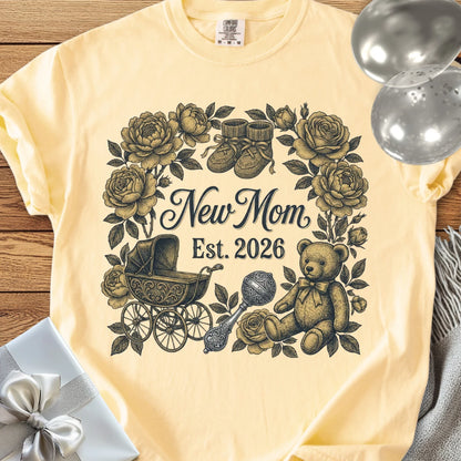 New Mom, Est. 2026 - Premium New Baby T-Shirt