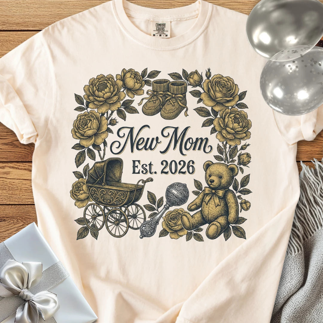 New Mom, Est. 2026 - Premium New Baby T-Shirt