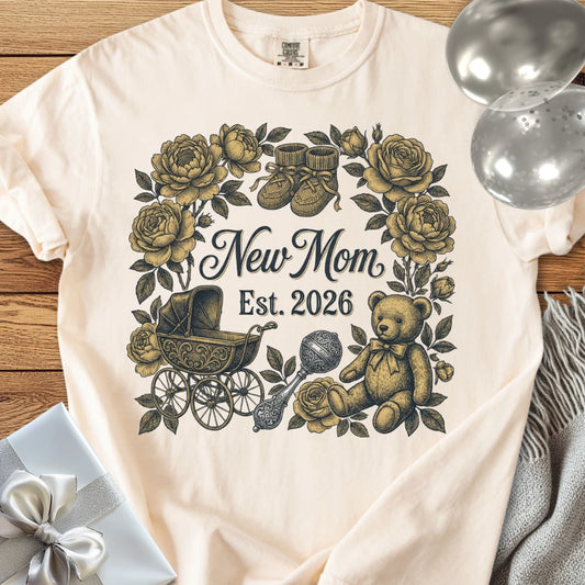 New Mom, Est. 2026 - Premium New Baby T-Shirt