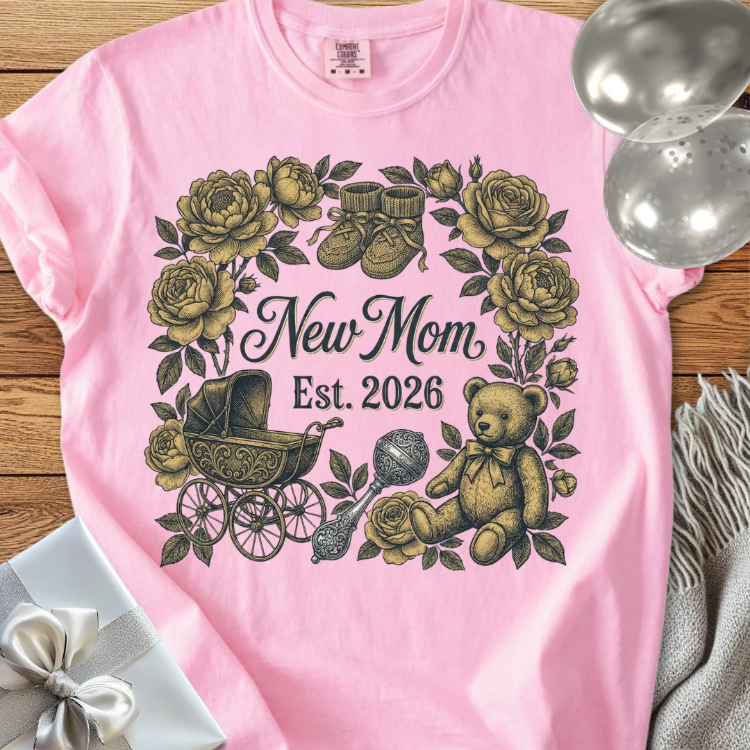 New Mom, Est. 2026 - Premium New Baby T-Shirt