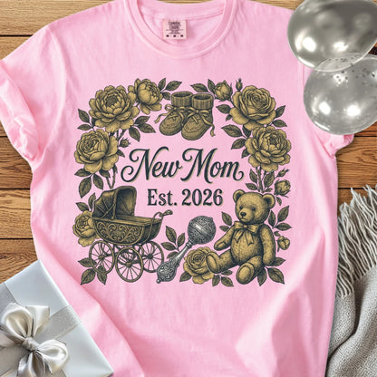 New Mom, Est. 2026 - Premium New Baby T-Shirt