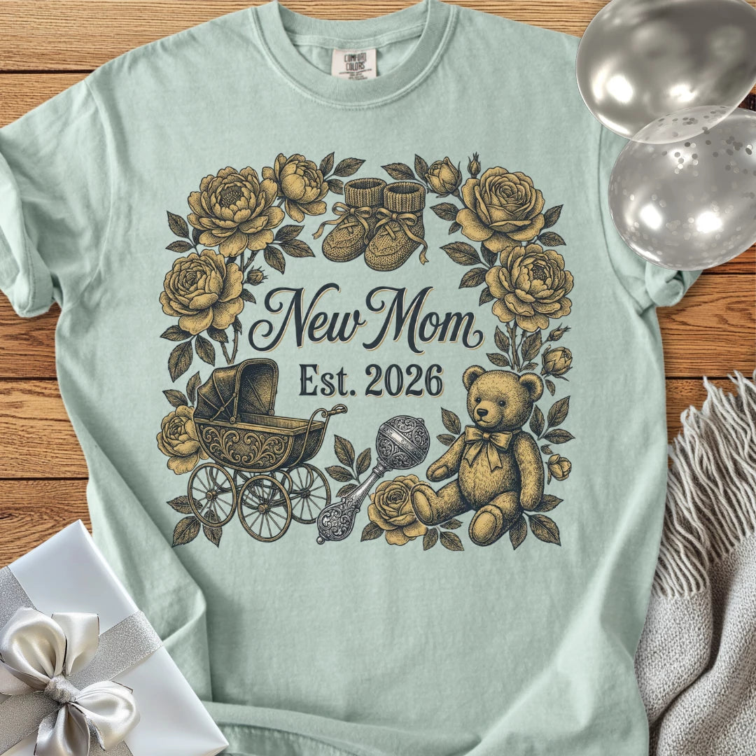 New Mom, Est. 2026 - Premium New Baby T-Shirt