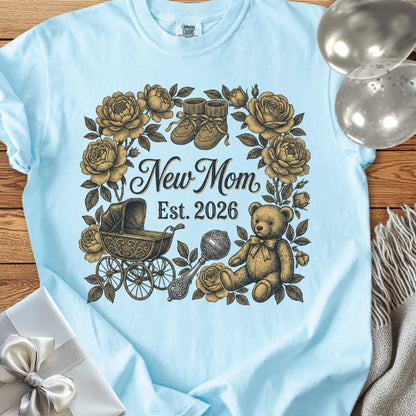 New Mom, Est. 2026 - Premium New Baby T-Shirt