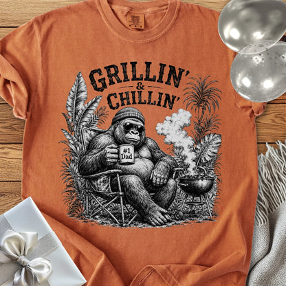 #1 Dad, Grillin' & Chillin' - Premium Parenting T-Shirt