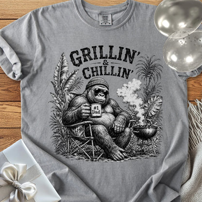 #1 Dad, Grillin' & Chillin' - Premium Parenting T-Shirt
