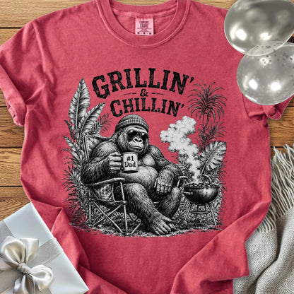 #1 Dad, Grillin' & Chillin' - Premium Parenting T-Shirt