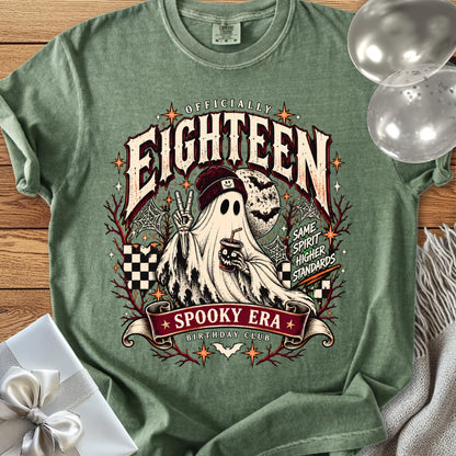 Officially Eighteen, Spooky Era -Premium Halloween 18th Birthday T-Shirt