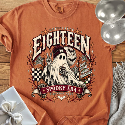 Officially Eighteen, Spooky Era -Premium Halloween 18th Birthday T-Shirt