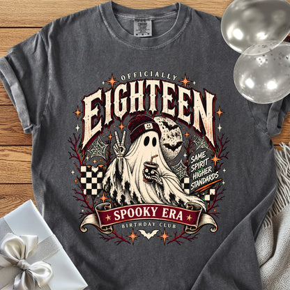 Officially Eighteen, Spooky Era -Premium Halloween 18th Birthday T-Shirt