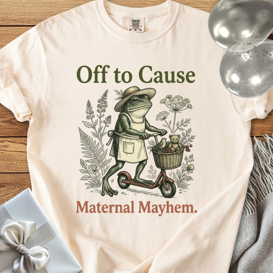Off to Cause Maternal Mayhem - Premium Parenting T-Shirt