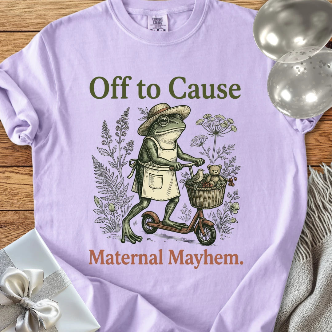 Off to Cause Maternal Mayhem - Premium Parenting T-Shirt
