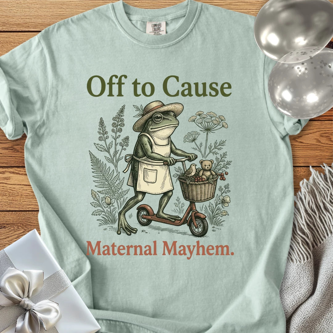 Off to Cause Maternal Mayhem - Premium Parenting T-Shirt
