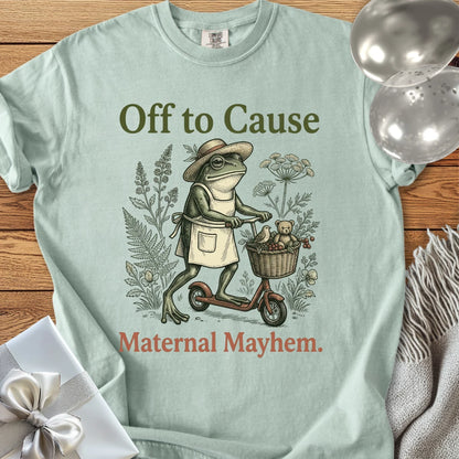 Off to Cause Maternal Mayhem - Premium Parenting T-Shirt