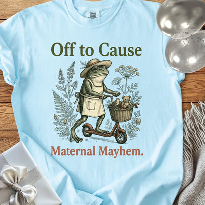 Off to Cause Maternal Mayhem - Premium Parenting T-Shirt