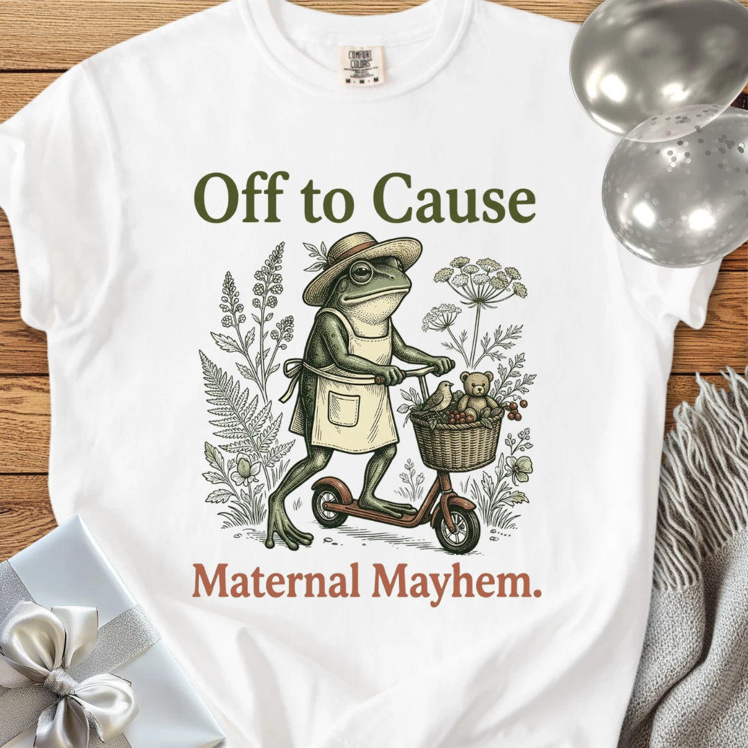 Off to Cause Maternal Mayhem - Premium Parenting T-Shirt