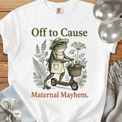 Off to Cause Maternal Mayhem - Premium Parenting T-Shirt
