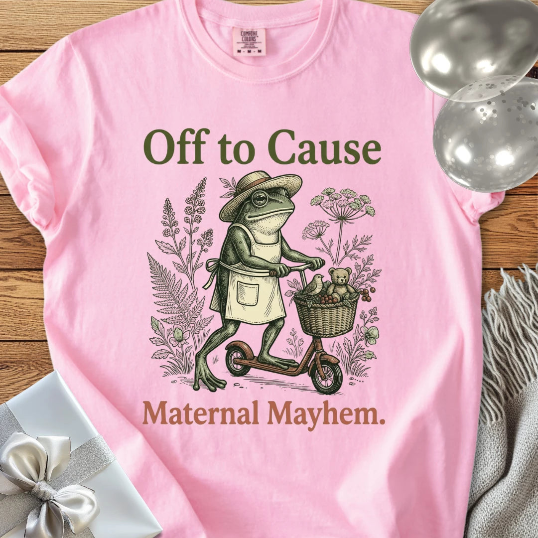 Off to Cause Maternal Mayhem - Premium Parenting T-Shirt