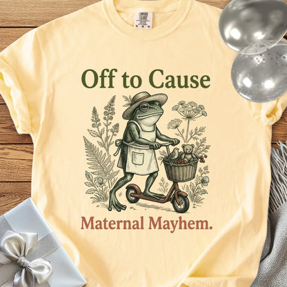 Off to Cause Maternal Mayhem - Premium Parenting T-Shirt