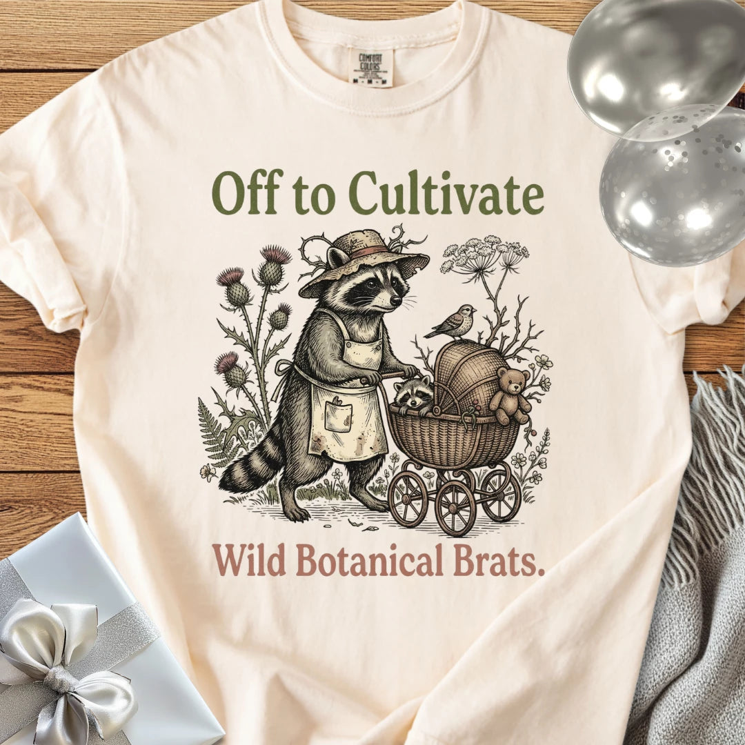 Off to Cultivate Wild Botanical Brats -  Premium Parenting T-Shirt