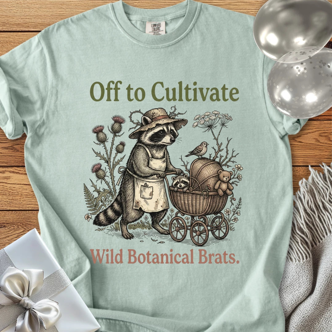 Off to Cultivate Wild Botanical Brats -  Premium Parenting T-Shirt