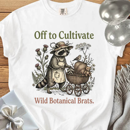 Off to Cultivate Wild Botanical Brats -  Premium Parenting T-Shirt